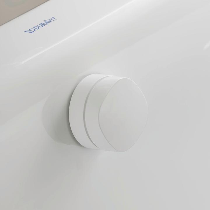 Actual product image Duravit QUADROVAL waste/overflow fitting with bath spout white (Overflow set, 1/2")