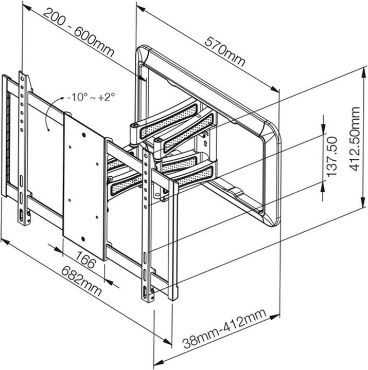 Productafbeelding Titan Bfmo 8060 (Muur, 85", 45 kg)