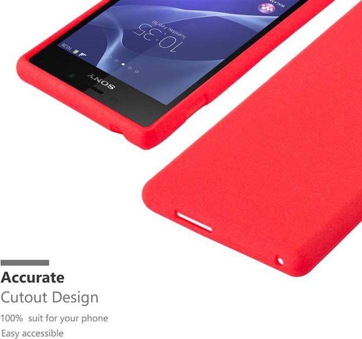 Actual product image Cadorabo TPU Frosted Cover (Sony Xperia M2 Aqua, Sony Xperia M2)