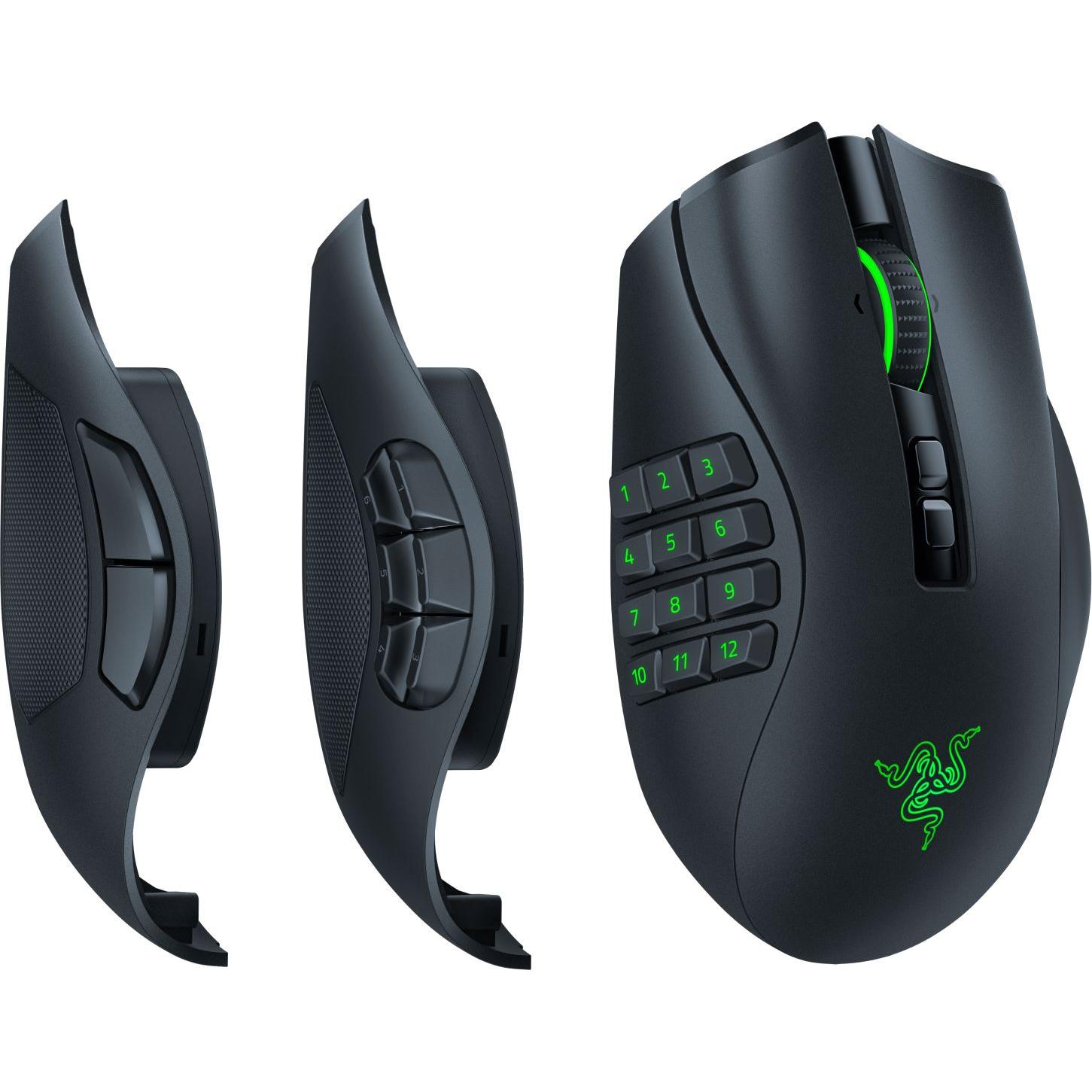 Razer Naga Pro (Kabellos), Maus, Schwarz