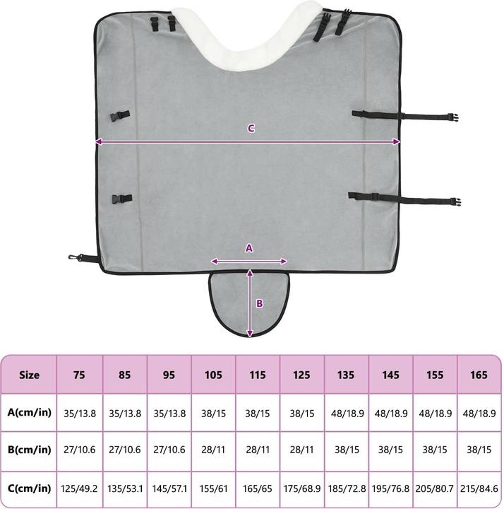 Produktbild vidaXL Pferdedecke (165 cm)