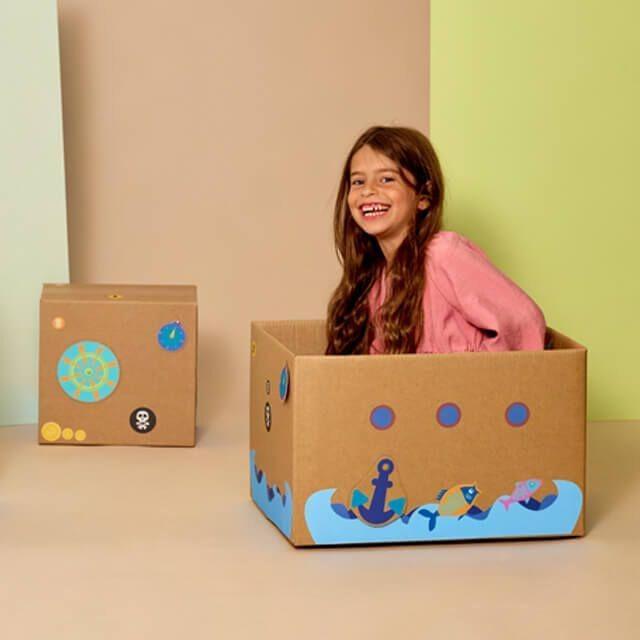 Produktbild CreaDiva Badala Stickerbogen - Piratenschiff