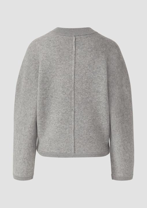 Produktbild s.Oliver Strickjacke Weiche Strickjacke aus Wollmix mit Rippbündchen (38)