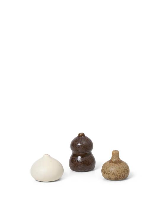 Actual product image Ferm Living Komo Mini Vases (3 x, 8.5 x 3 x 3.5 cm, 0.00 l)