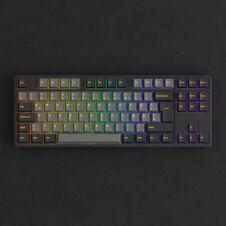 Actual product image Akko "Black & Gold 5087S V1 Gaming Tastatur, RGB – V3 Cream Blue Pro Switches, ISO DE, schwarz & gold" (DE, Cable)