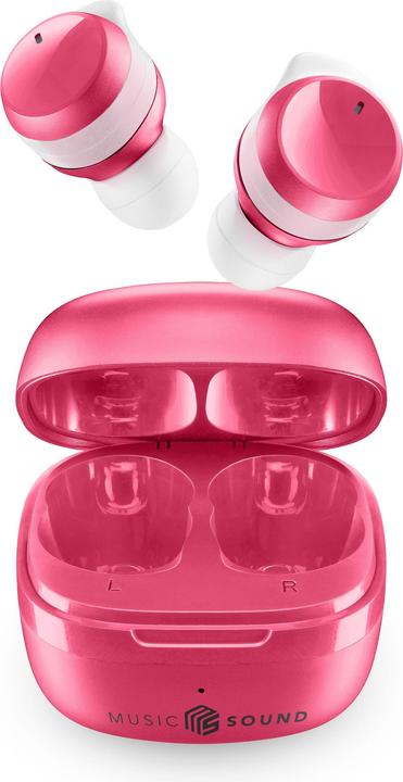 Image du produit Cellularline Music Sound Flow Casque intra-auriculaire sans fil Musique et appels Bluetooth Rose (Pas de réduction du bruit, 25 h, Sans fil)