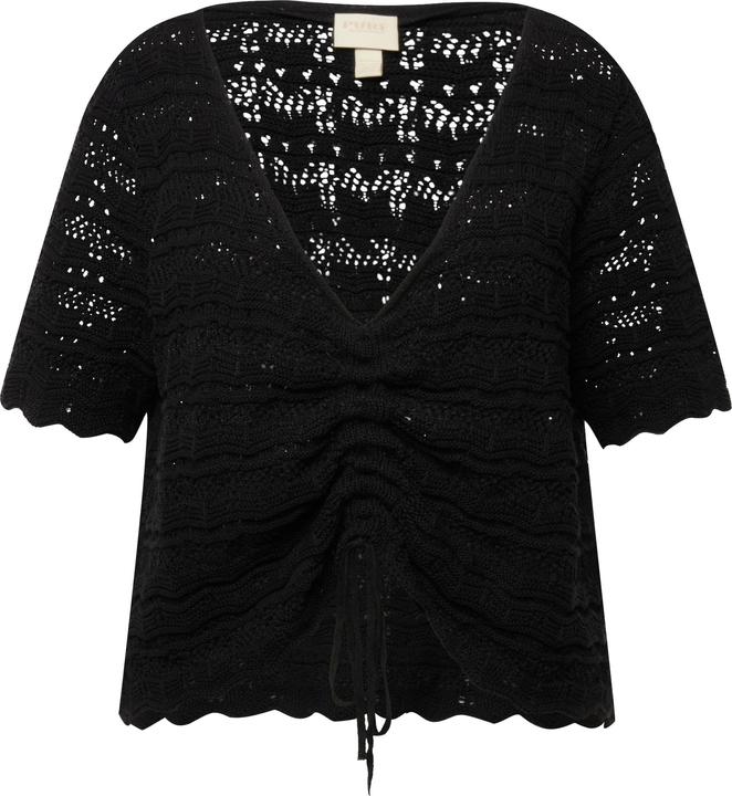 Produktbild Ulla Popken Pullover, Raffband, V-Ausschnitt, Halbarm (50, 52)