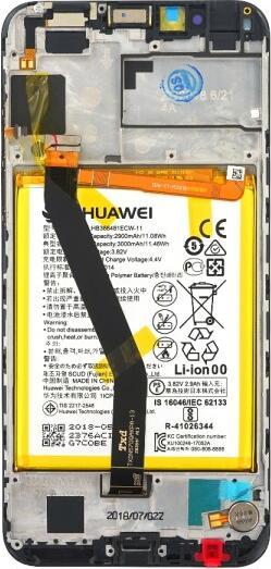 Produktbild Huawei Display-Einheit + Rahmen + Akku Honor 7A schwarz 02351WDU (Honor 7A)