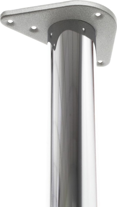 Actual product image Wiltec Stainless Steel Table legs set of 4 Chrome Furniture foot adjustable Ø60mm 870mm