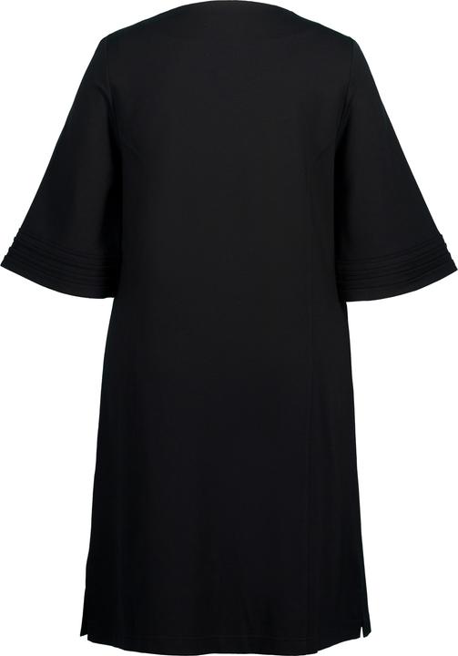 Image du produit Ulla Popken Robe midi en point de Rome, ligne en A, col en V, manches 3/4 (50, 52)
