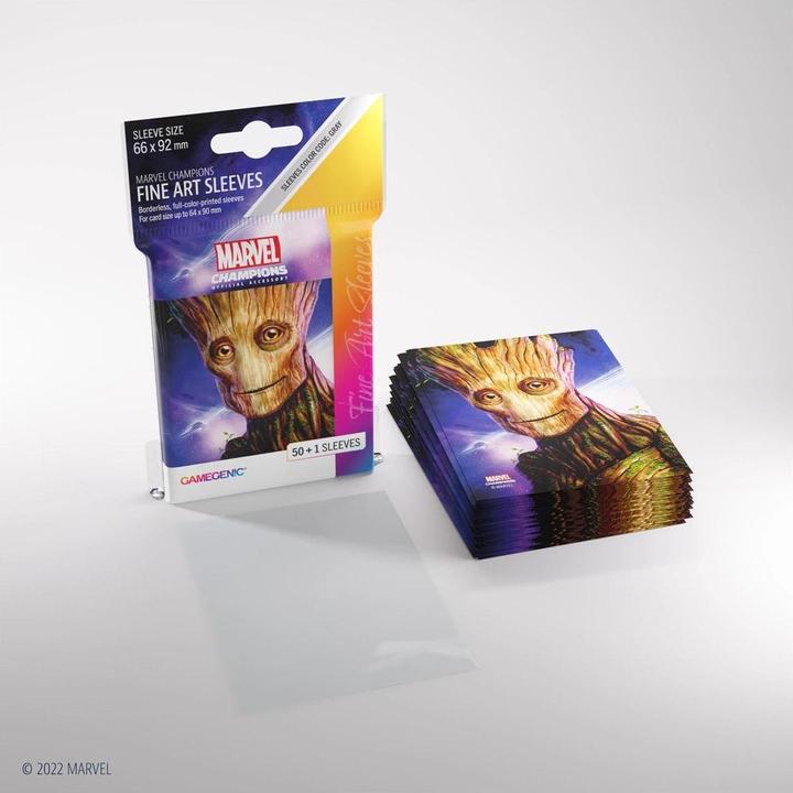 Image du produit Gamegenic Marvel Champions FINE ART Sleeves - Groot (pack individuel)