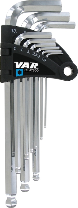 Actual product image VAR Professional Allen key set CL-17800 1.5/2/2.5/3/4/5/6/8 and 10mm
