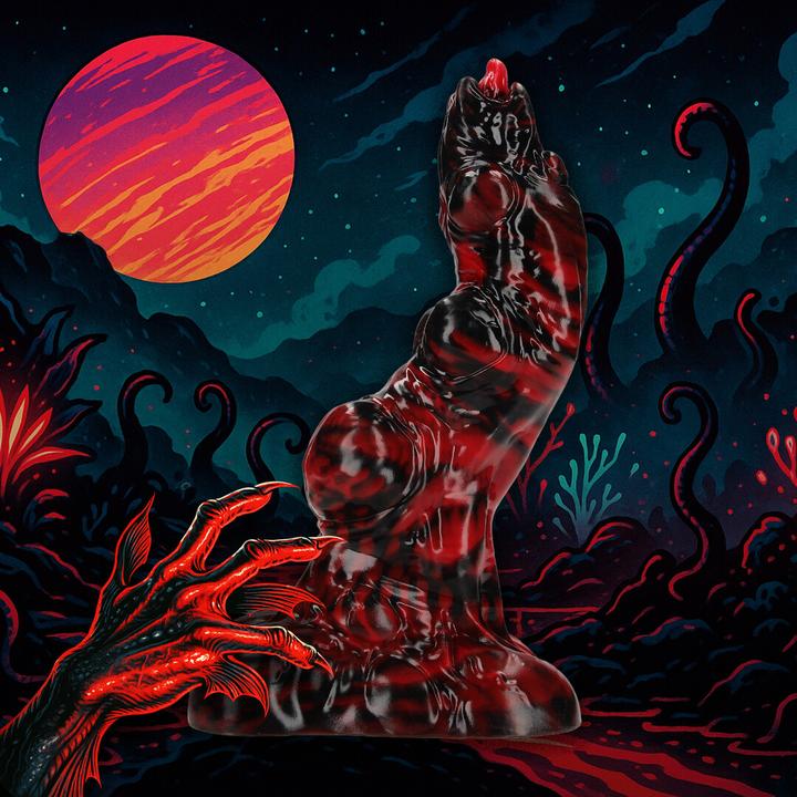 Produktbild Ouch! Hell Invader - Silicone Dildo - Red/Black
