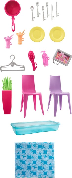 Produktbild Barbie Ferienhaus mit Möbeln und Puppe