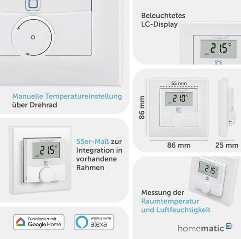Produktbild Homematic IP Wandthermostat WTH-1
