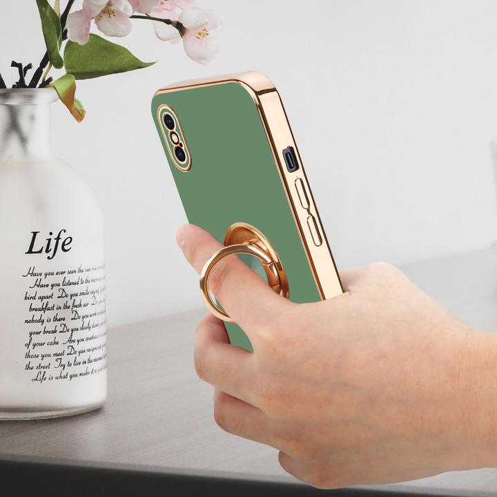Actual product image Cadorabo Case for Apple iPhone XS MAX in TPU with camera protection and ring LM089 Style (Apple iPhone XS Max)
