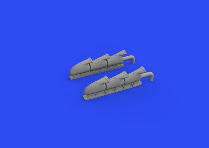 Actual product image Eduard Spitfire Mk.V three-stacks exhausts fishtail 1/48 for