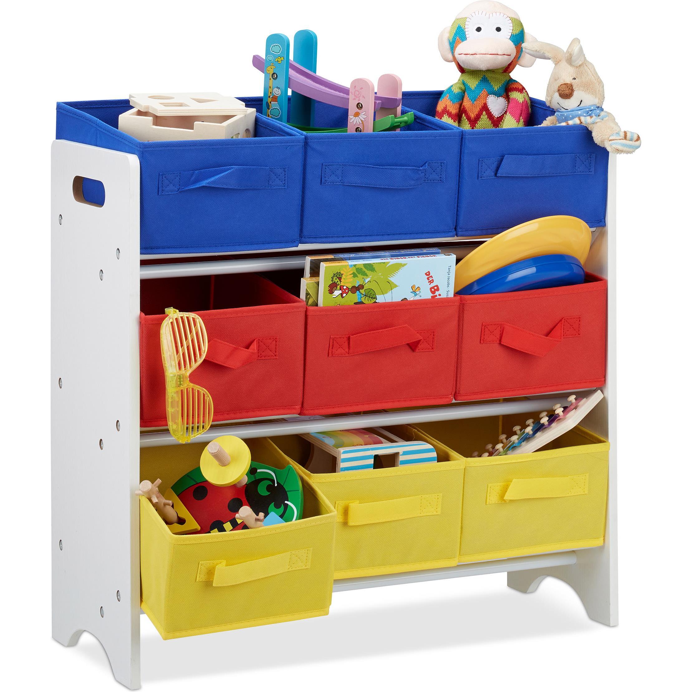 Relaxdays, Kinderregal, Spielzeugregal