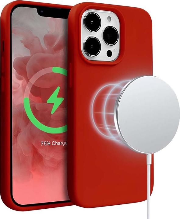 Actual product image Crong Magnetic Case - Case for iPhone 13 Pro Max MagSafe (Red) (Apple iPhone 13 Pro Max)