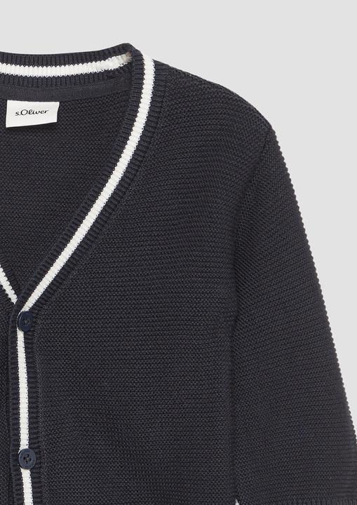 Produktbild s.Oliver Strickjacke Festliche Baumwollmix-Strickjacke mit V-Ausschnitt (80)