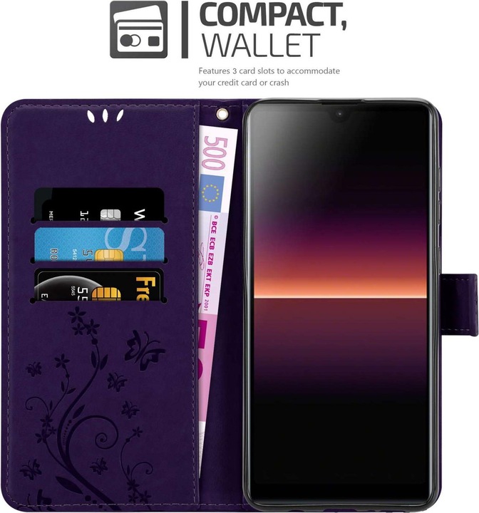 Produktbild Cadorabo Hülle für Sony Xperia L4 mit Blumen Muster (Sony Xperia L4)