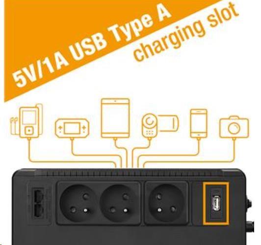 Image du produit Fortron FSP ECO 800-FR Line-interactive UPS,800VA,480W,FR ouutlet*3,12V/5AH*1,230V, Comm USB,RJ45 (800 VA, 480 W, Line-interactive Onduleur)