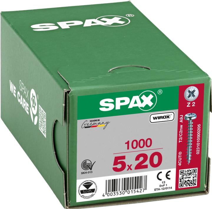 Produktbild Spax Spanplattenschrauben PH PZ2 5,0x20 mm (1000 Schrauben pro Stück)