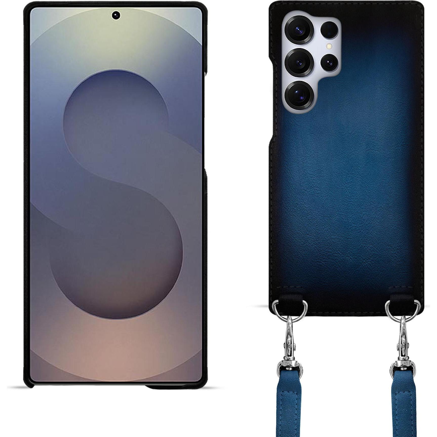 Noreve Schutzhülle mit Schulterriemen Samsung Galaxy S25 Ultra (Samsung Galaxy S25 Ultra), Smartphone Hülle, Blau