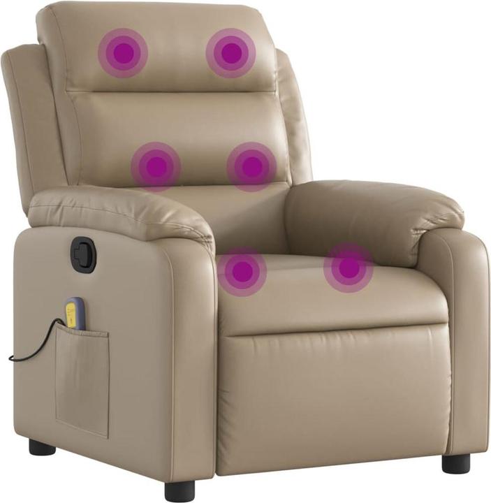 Produktbild VidaXL Massagesessel Fernsehsessel Relaxsessel Cappuccino-Braun Kunstleder