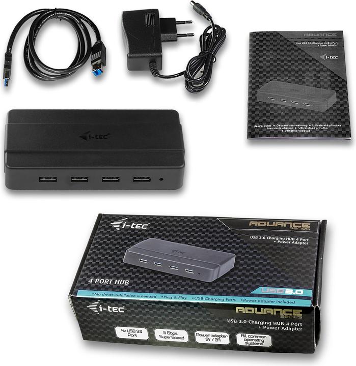 Actual product image i-tec U3HUB445 (USB-C, 4 ports)