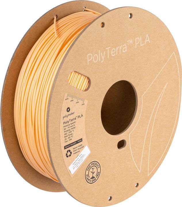 Actual product image Polymaker PolyTerra PLA Beige 1.75 1.000 g (PLA, 1.75 mm, 1000 g, Orange)