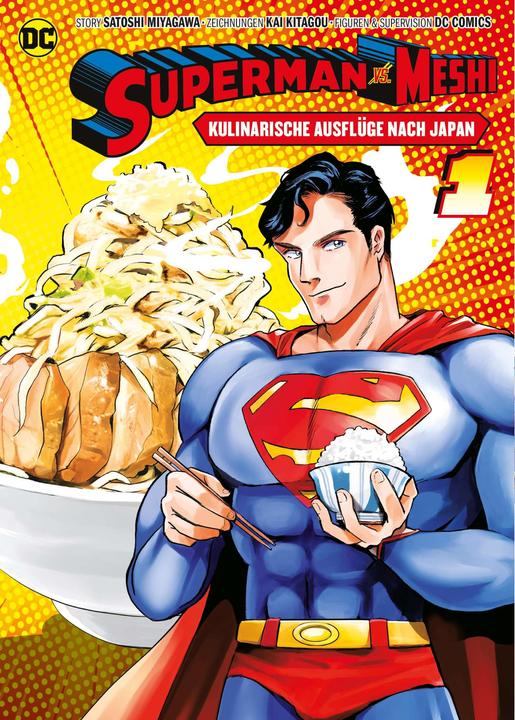 Actual product image Panini Superman vs. Meshi: Kulinarische Ausflüge nach Japan (Manga) 01 (German, Kai Kitagou, Satoshi Miyagawa, 2023)