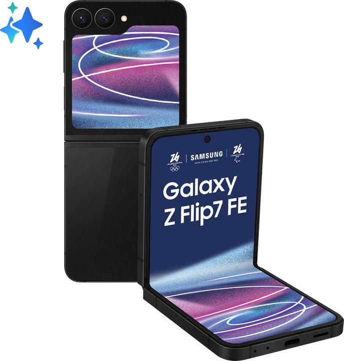 Image du produit Samsung Galaxy Z Flip7 FE (256 Go, Noir, 6.70", SIM + eSIM, 5G)