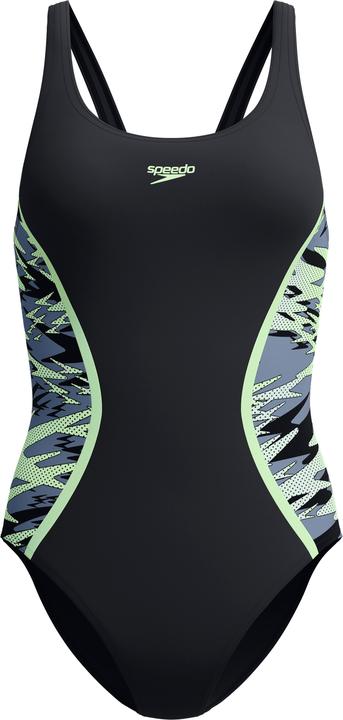 Actual product image Speedo Hyperboom Splc Msclbk 1pc Blk/Ltgrn (40, 42)