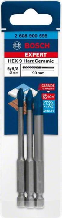Produktbild Bosch Professional Zubehör EXPERT HardCeramic HEX-9 Bohrer-Set, 5/6/8 mm, 3-tlg. (5 mm, 6 mm, 8 mm)