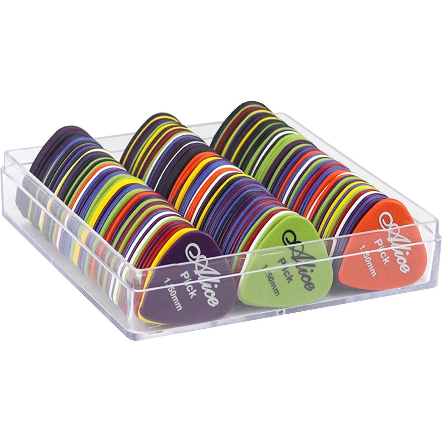 JTI Gitarrenplektren - 0,58-1,50 mm (50 x, 1.50 mm), Plektrum, Mehrfarbig
