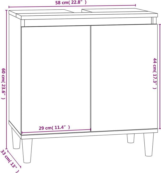 Produktbild vidaXL Bodo (58 x 33 x 60 cm)