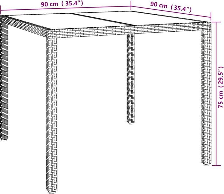 Produktbild vidaXL Garten-Tische (90 x 90 x 75 cm)