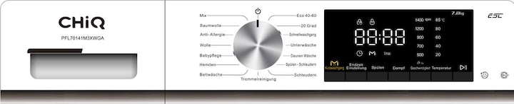 Produktbild CHiQ Waschmaschine PFL70141M3XWGA 7kg/1400Umin wh A (Speditionsversand) (7 kg)