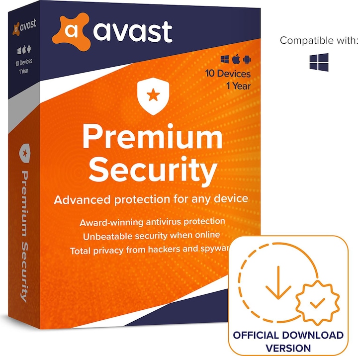 Immagine prodotto Avast Premium Security (10 Utente, 10 Dispositivi/Utenti, 12 mesi)