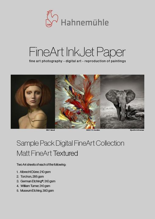 Immagine prodotto Hahnemühle Digital FineArt A 4 Testpack opaco, strutturato (350 g/m², A4, 10 x)