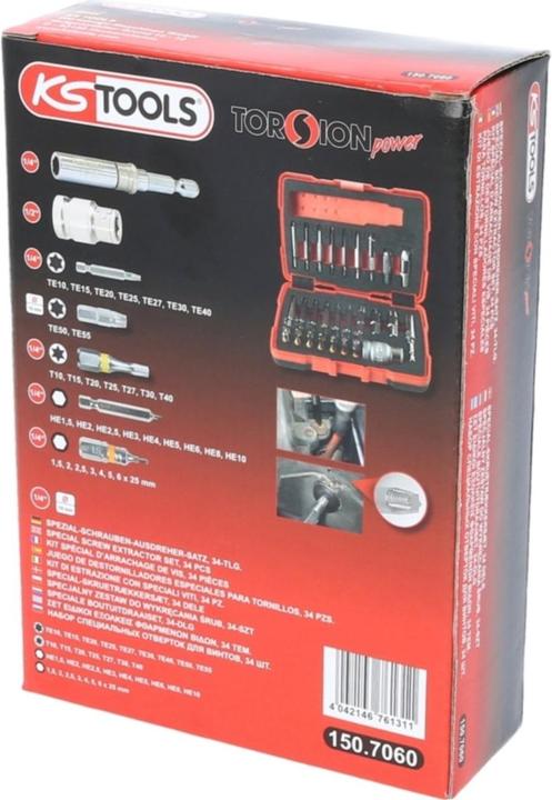 Image du produit KS Tools Jeu d'extracteurs de vis (Clé Allen, TX)