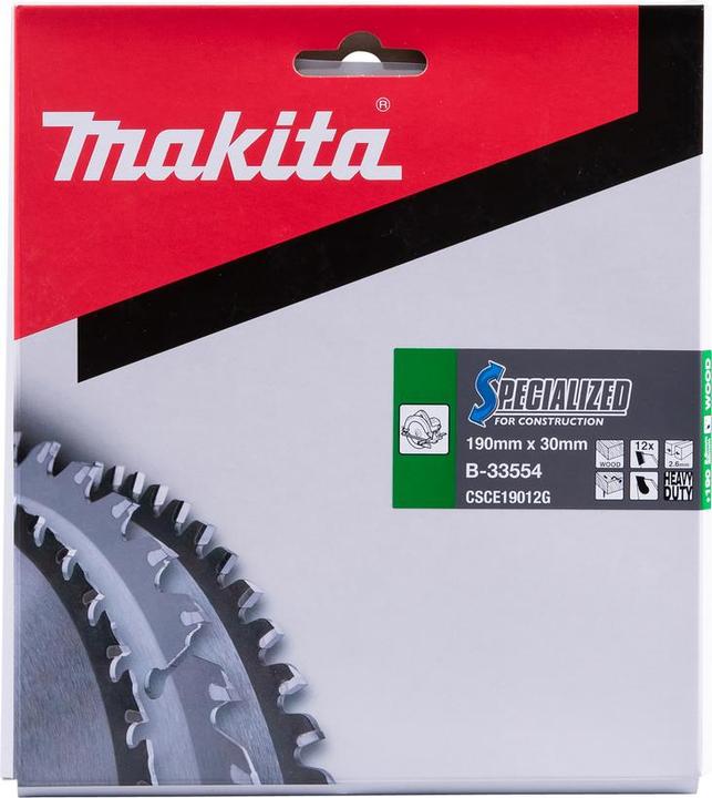 Productafbeelding Makita SPECIALIZED zaagblad 190x30x12Z