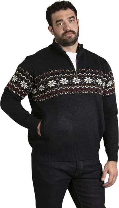 Produktbild DUKE D555 Edinson Fairisle Kingsize Quiter Zip Pullover (4XL)