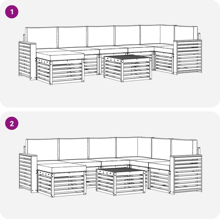 Produktbild vidaXL Outdoor-Sofa