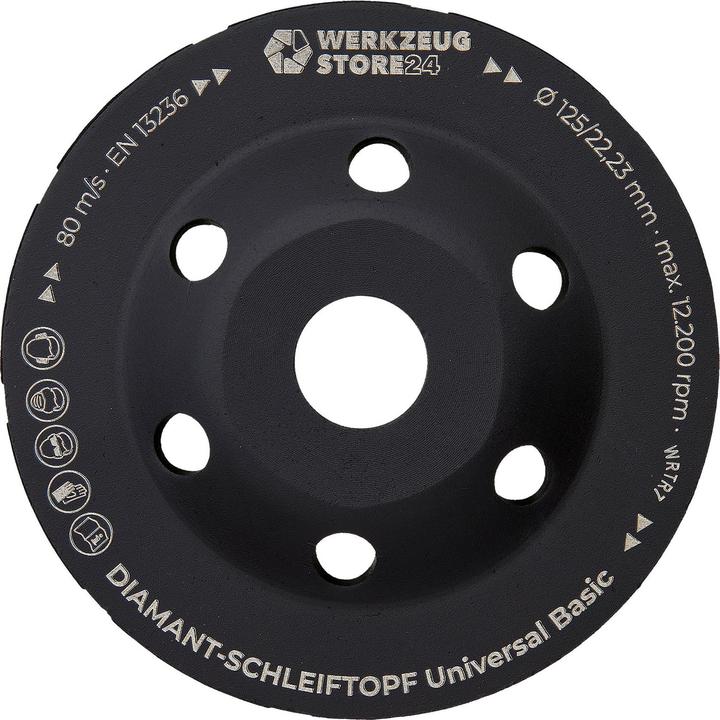 Werkzeugstore24 Universal diamond cup wheel 125 mm