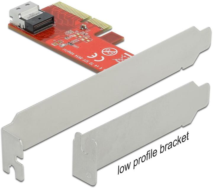 Actual product image Delock Host Bus Adapter PCI-Ex4v4 - 1x SFF-8654 4i NVMe