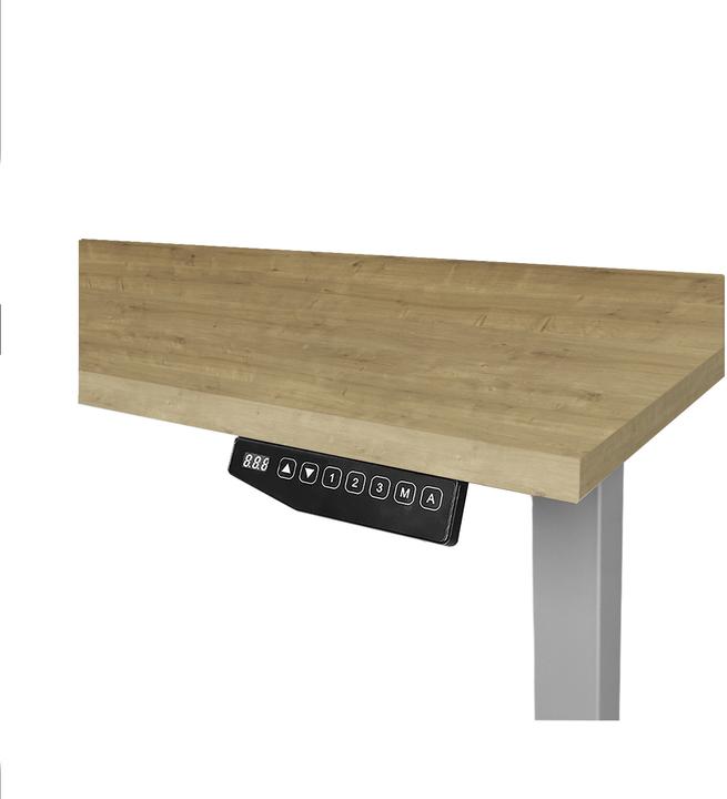 Image du produit Contini höhenverstellbarer Bürotisch 1.4x0.8m Eiche / Gestell ET225E dunkelgrau