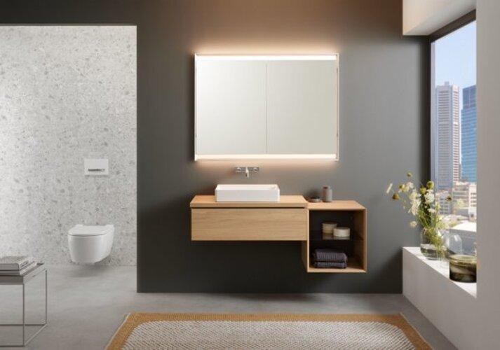 Produktbild Geberit ONE Spiegelschrank mit ComfortLight, 2 Türen, Unterputzmontage, 120x90x15cm, 505.805.00.
