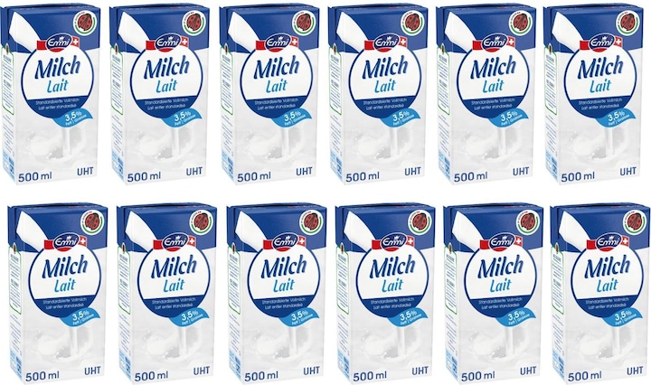Emmi IP Suisse Vollmilch 3.5% UHT 12 x 0.5 l (12 x 50 cl)